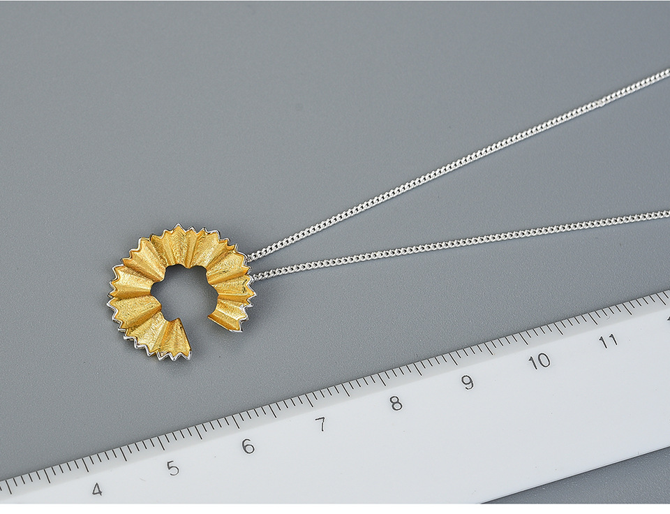 All Seasons Season 925 Sterling Silver Plating Geometric Pendant Necklace