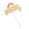 Birthday cake 插 INS Wind Rainbow Cake Plug -in Rainbow Little Hat Decoration Respuent Birthday Cake Plug -in