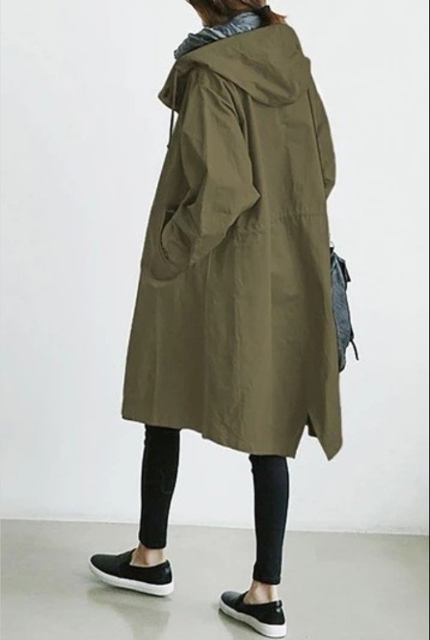 Lässiger Trenchcoat im Herbststil für Damen, mittellang, Petite, neues Modell 2020, elegant tailliert, verschiedene Farben, 8 Größen_voghion.com
