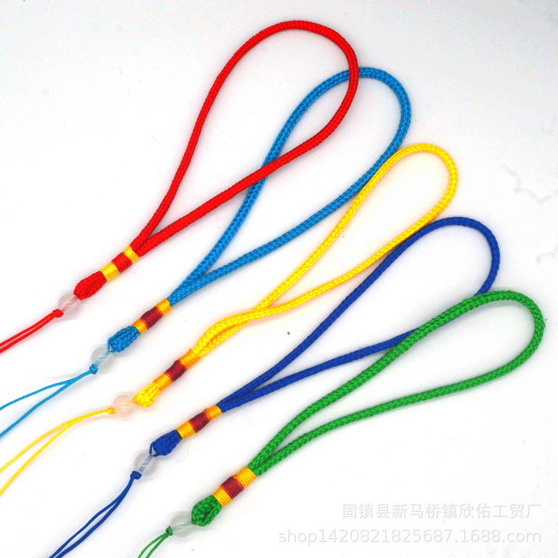 工厂批发玉珠手把绳香包汽车挂绳文玩高档DIY手绳端午节配件鱼嘴