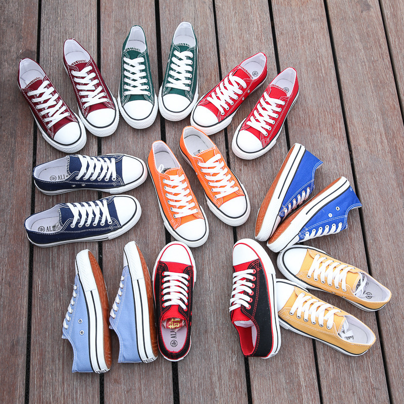 Yuanrui Canvas Shoes Women's White Sports Cloth Shoes Lace-up Students Korean-style Low-top White Shoes Lovers Women's Board Shoes Yuanrui Canvas Shoes Women's White Sports Cloth Shoes Lace-up Students Korean-style Low-top White Shoes Lovers Women's Board Shoes