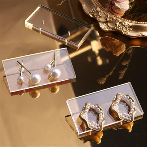 Transparent acrylic needle earring storage display board jewelry earrings earring stand special try-on stick for live broadcast room