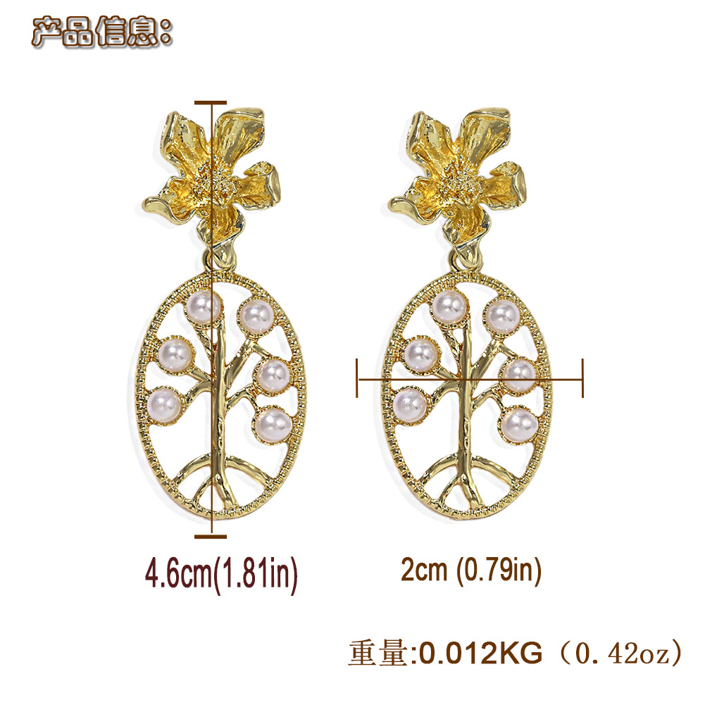 New Hot-selling Hollow Flower Creative Exaggerated Hot Style Earrings Wholesale display picture 3