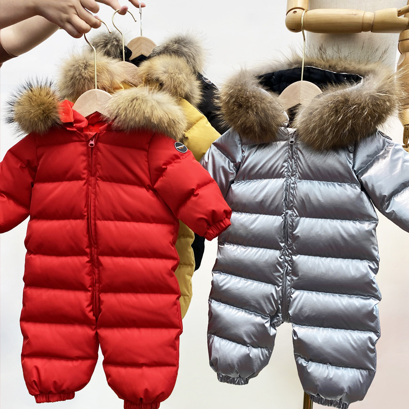 children one-piece garment Down Jackets men and women baby baby suit Romper go out Plush Climb clothes Children's clothing