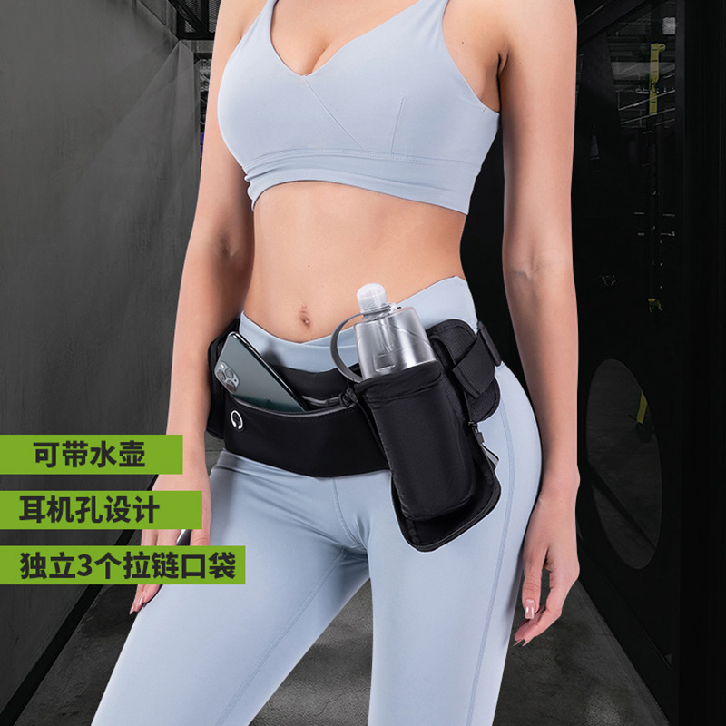 廠家跨境直銷戶外大水壺運動腰包 健身跑步腰包 馬拉松運動腰包