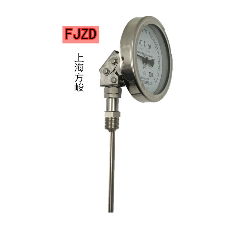 Фабрика прямых продаж Шанхайский инструмент термометр из нержавеющей стали универсальный биметаллический WSS-481BF поддерживает инспекционную промышленность