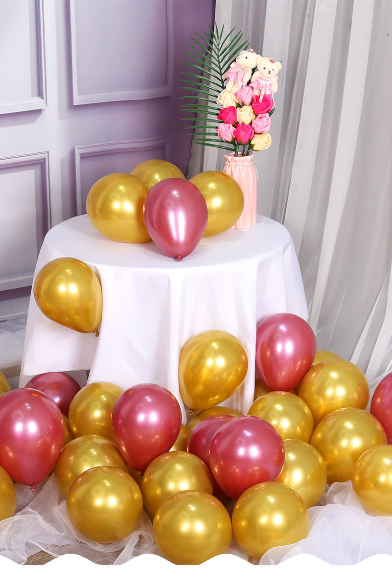 Air Floating Round Latex Balloon Decoration Party Layout 5 Inch Metal Balloon display picture 1