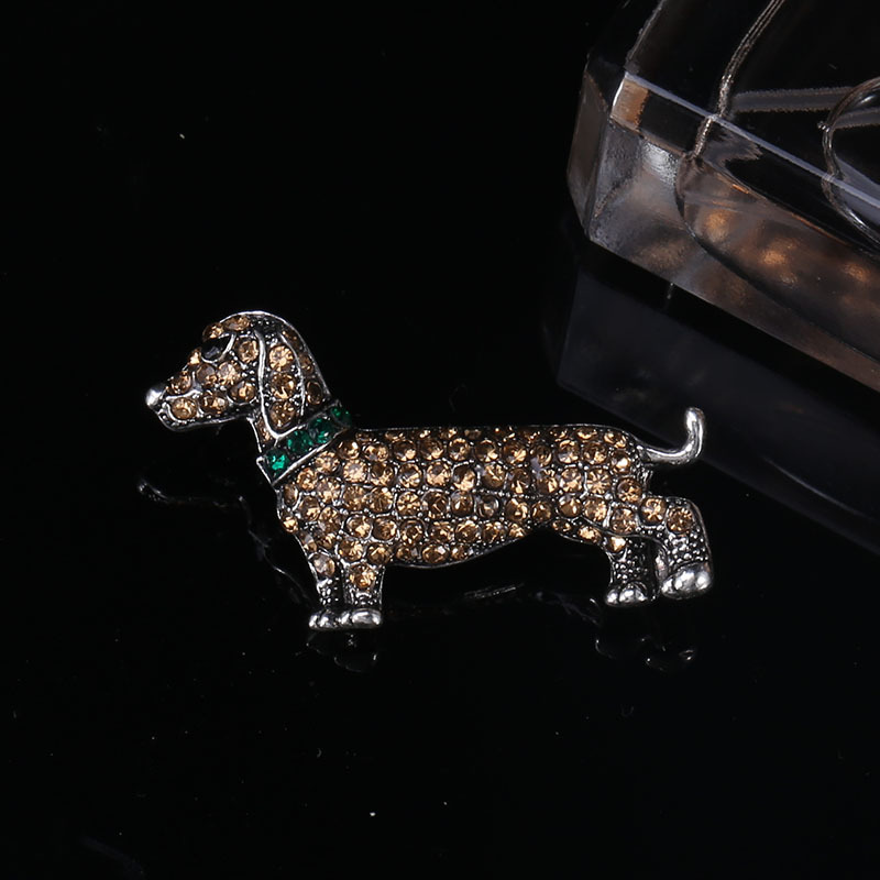 Women's Gender Cute Pin Dog Alloy Inlay Rhinestones Women's Brooches