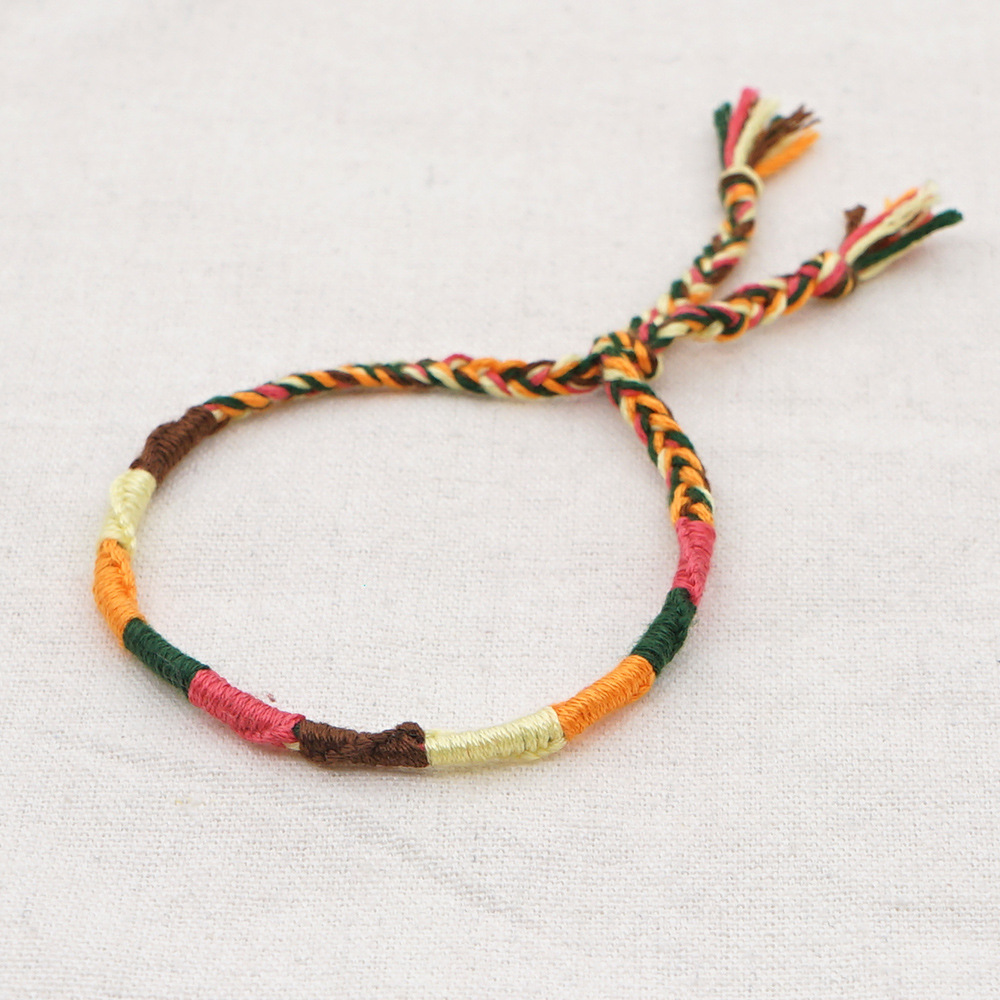 handgemachte Baumwolle geflochten bhmischen Stil Farbe ethnische Kunst elastischen Armbandpicture4