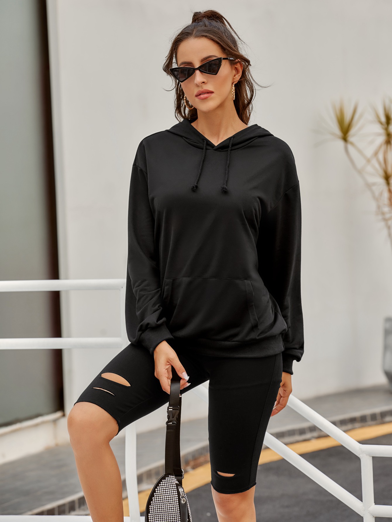 autumn and winter women s casual pocket pullover hooded sweatershirt nihaostyles wholesale clothing NSJM79907