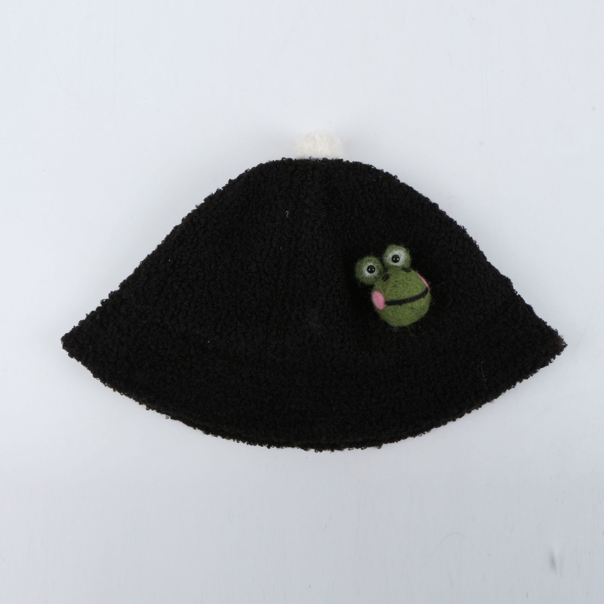 Frog Plush Fisherman Hat New Solid Color Warm Basin Hat Baby Hat Korean Baby Basin Hat Wholesale display picture 2