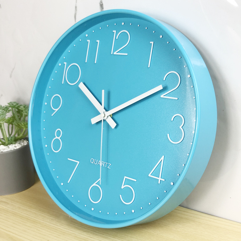 12寸挂钟客厅个性创意时尚clock时钟家用挂表简约壁钟静音钟表