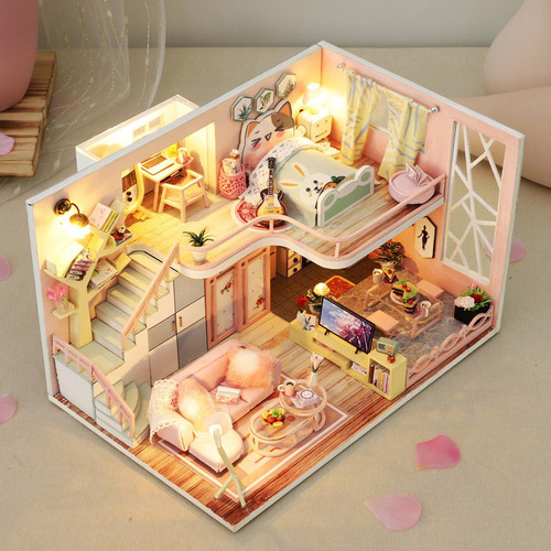 DIY Small House Manufacturer Wholesale, Qixi Valentine's Day Birthday Creative Gift Brainy Toy Handmade Building Model
