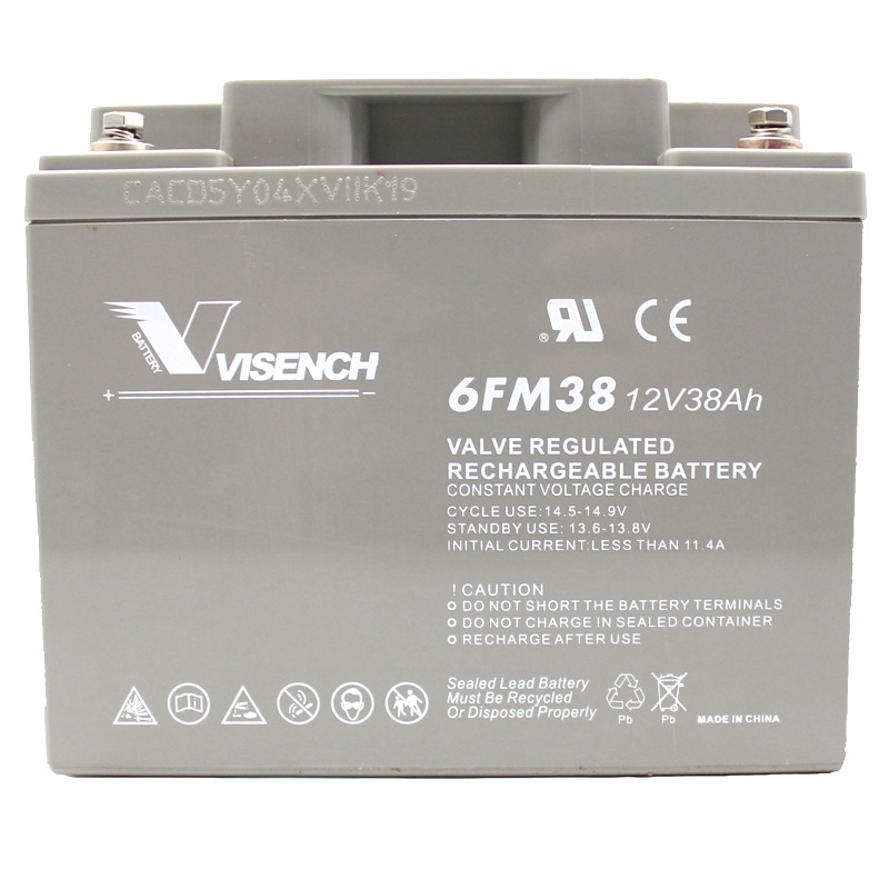 VISENCH/威神UPS蓄电池 12V38AH免维护铅酸蓄电池 安防 质保三年