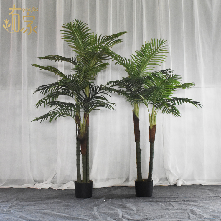 Plantas artificiales de girasol en maceta, troncos de madera auténtica para centros comerciales y hoteles, plantas verdes artificiales, palmeras artificiales, plantas decorativas para hoteles al por mayor