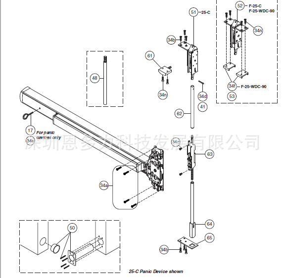 ��ӦFALCON�Ѷ��ϰ���ʽ����װ��F25-C��ANSI 156.3��