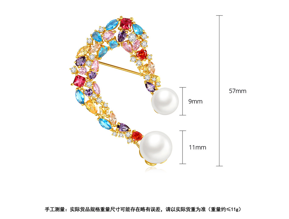 Fashion Korean New Color Female Zircon Brooch Wild Pin Accessories Wholesale Nihaojewelry display picture 6