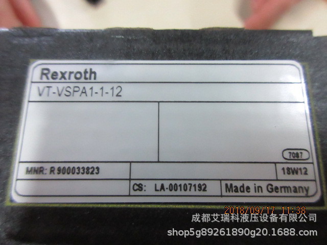 德国Rexroth力士乐VT-VSPA1-1-12 放大器