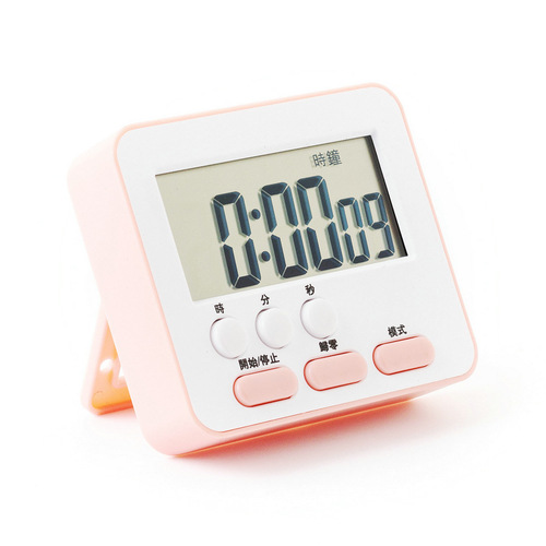 Timer, self-discipline timer, kitchen reminder, silent learning and beauty countdown, electronic alarm clock with flashing light