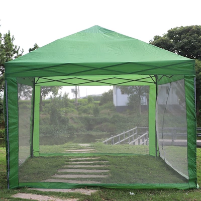 Customized Outdoor Advertising Tent, Four-corner Tent, Stall Awning, Outdoor Stall Exhibition Tent (Çadırlar) - green-3-4-people