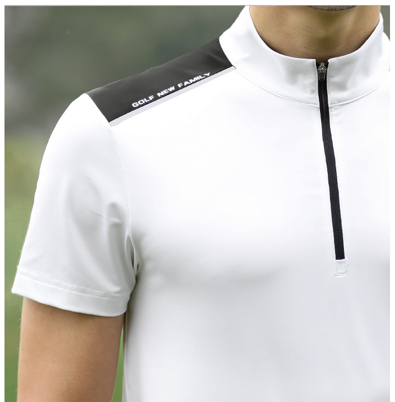 Áo thun golf nam ngắn tay thoáng khí nhanh khô — YF255-Đỏ Trắng, YF247-Áo màu xanh navy xám, YF263 ngắn tay trắng xám, YF255-Trắng Đen chi tiết 34