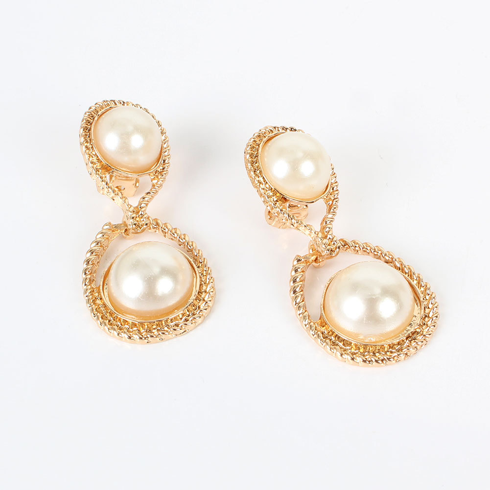 Alloy Imitation Pearl Drop-shaped  Style Sweet Earrings Wholesale Nihaojewely display picture 2