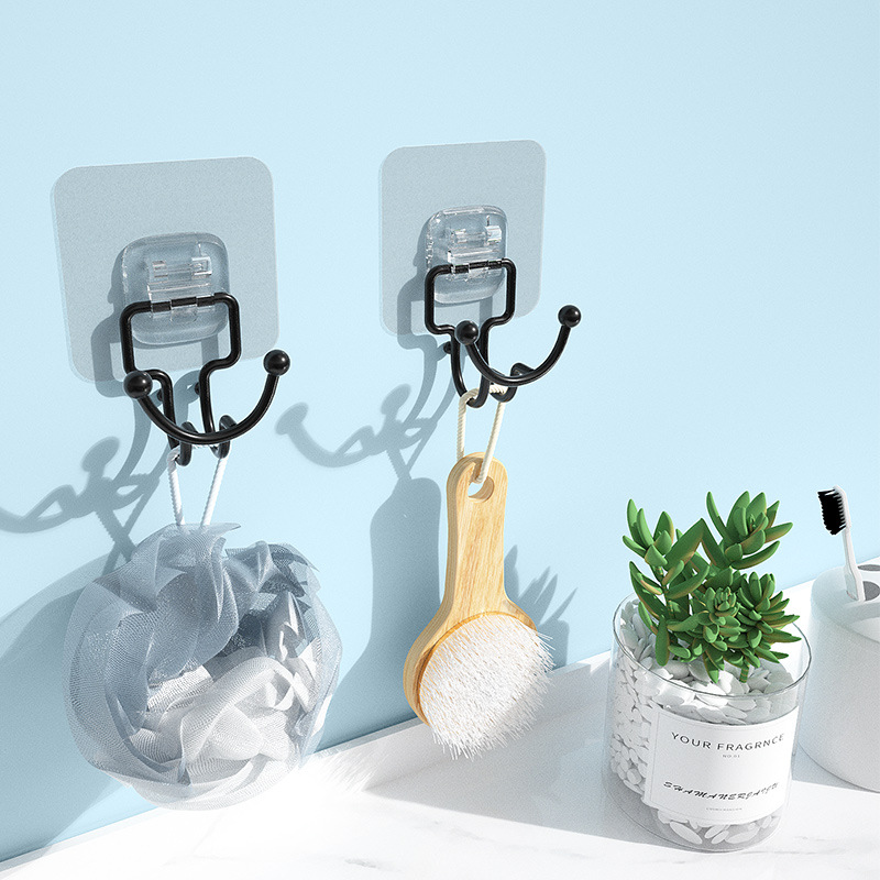 多功能不锈钢挂钩强力粘胶浴室背包书包粘钩门后无痕免钉衣帽钩