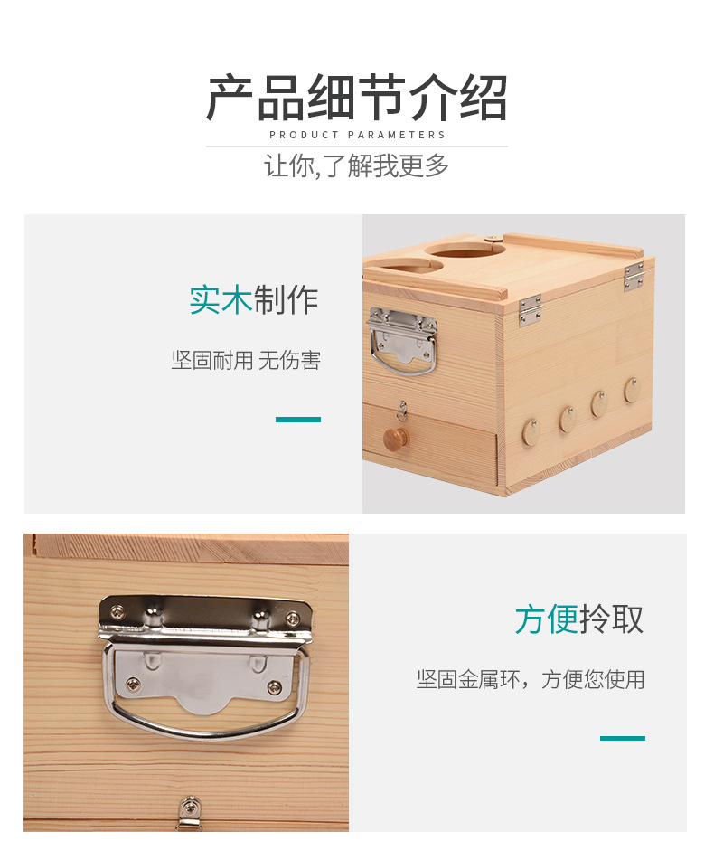 Wooden Moxibustion Foot Box 7+ Hole Ai Yun Foot Warming Device for Home Foot Therapy key features