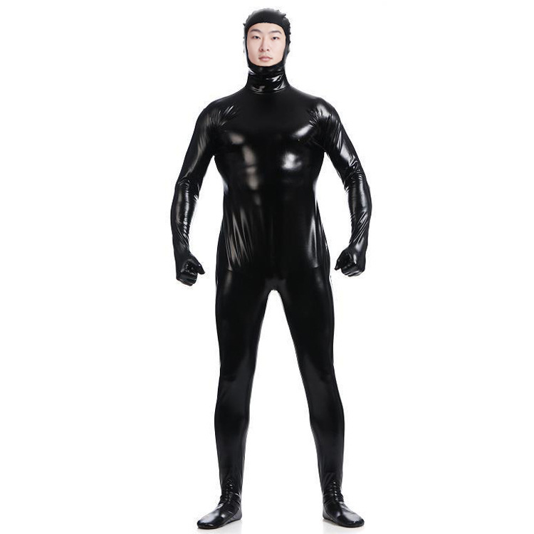 アニメの舞台の出演服のコスプレの男性は全部顔を開けてゴムのレオタードのzentaiアマゾンを塗って爆発します。|undefined