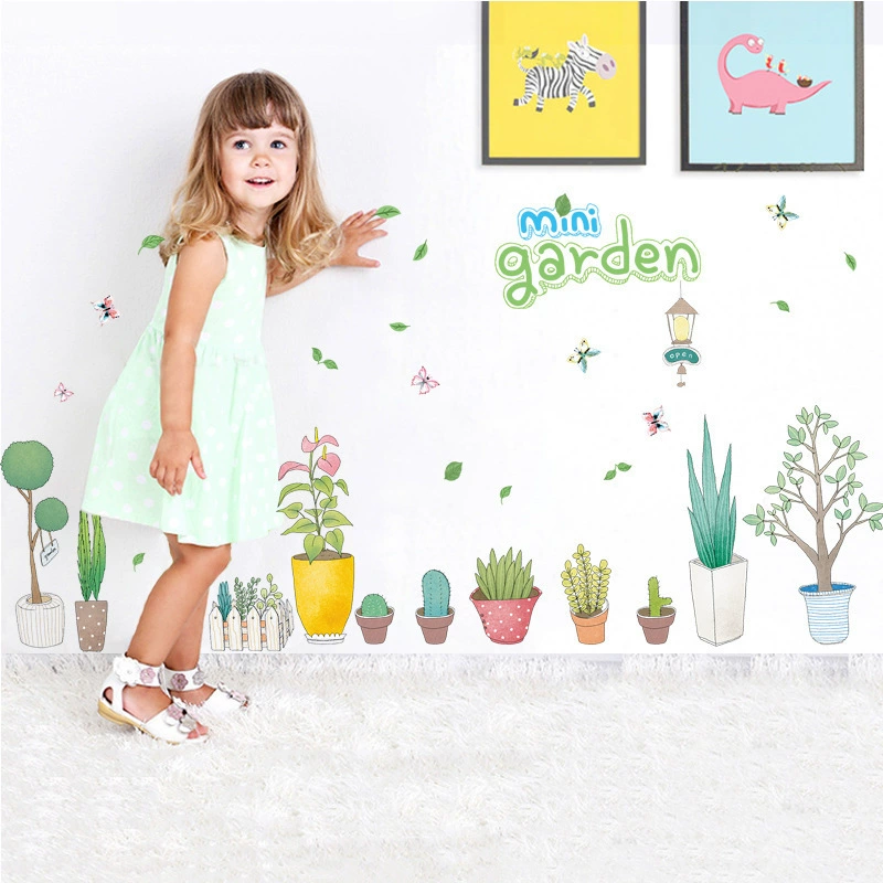 XL7173 [горшок с ручной росписью] настенные наклейки гостиная спальня плинтус линия Детская комната украшения стены наклейки