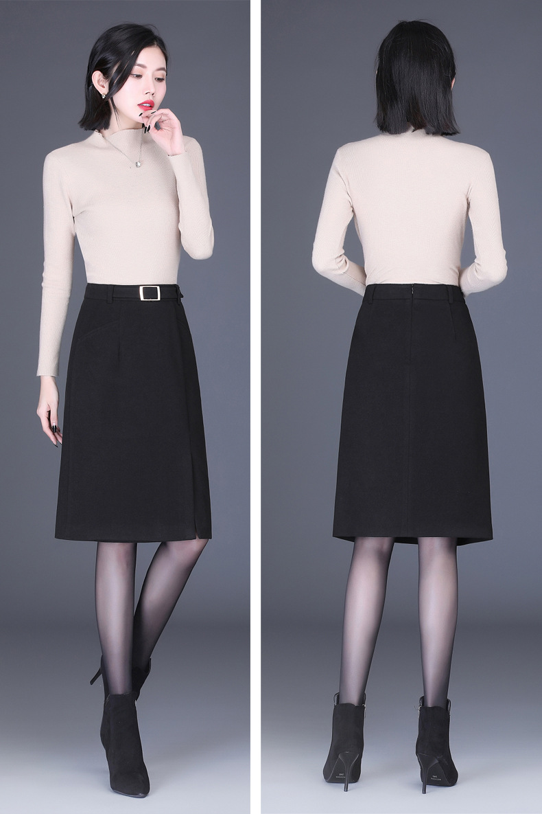 women s autumn and winter half-length skirt NSYZ17056