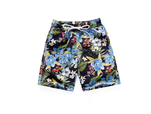 Summer new cartoon print children's quick-drying loose beach trunks and swimming trunks, seaside hot spring five-point waterproof children's pants