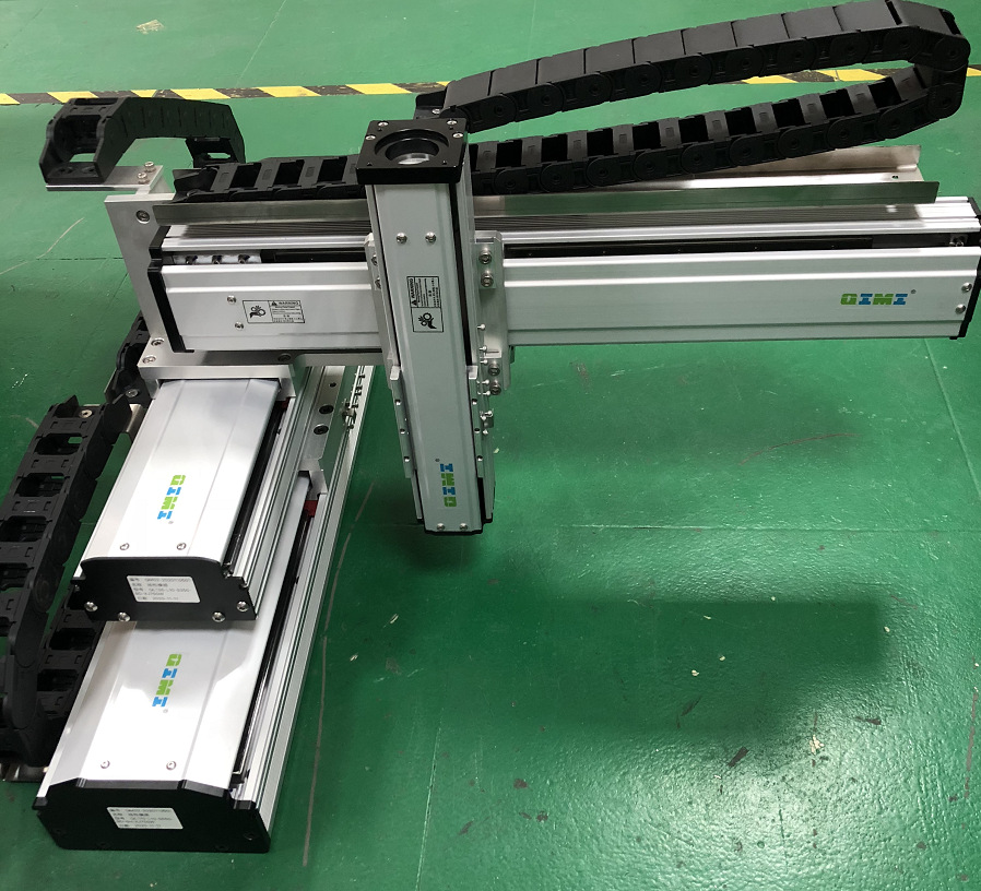 QIMI厂家非标滑台模组单轴机械手直线电机防尘封闭式风琴罩模组