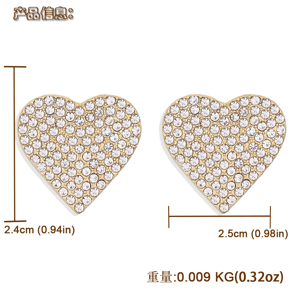 Hot Sale Autumn Wholesale Alloy Full Diamond Women's Silver Earrings display picture 1