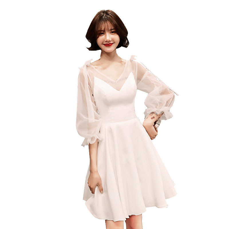 Vestido de noche corto blanco para mujer, novedad de primavera y verano 2025, vestido de fiesta para eventos sociales, vestido ajustado, vestido de noche pequeño image 6