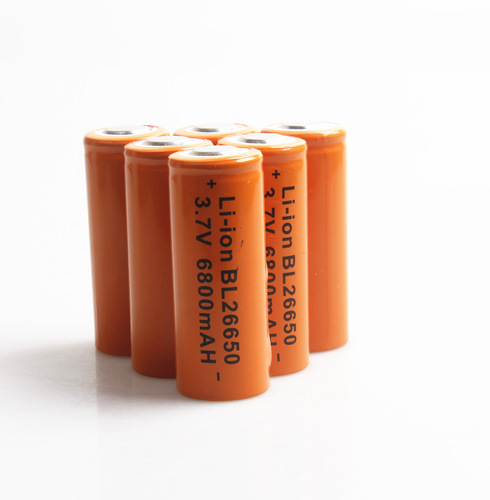 26650 lithium battery yellow leather 3.7V rechargeable flashlight high capacity 26650 lithium battery