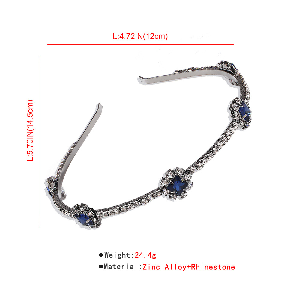 fashion trend new retro blue diamond hair band hotselling personality wild bride hair accessories wholesale niihaojewelrypicture1