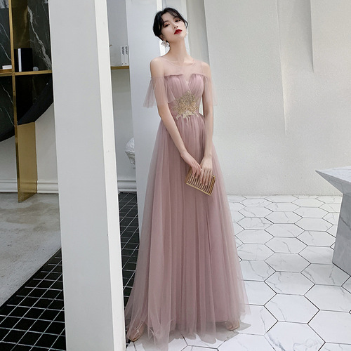 Evening dresses prom dress Vestiti da sera evening gowns Bridesmaid Dress Xianji bridesmaid dress pink dress long party dress