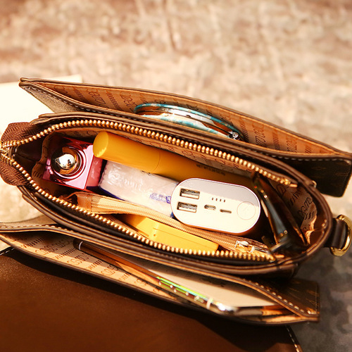 新款包包女士小方包韩版时尚百搭简约单肩包斜挎女包老花包