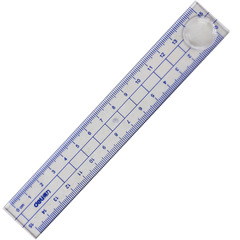 批發得力9597尺子套裝學生15cm透明直尺三角板量角器多功能教學尺