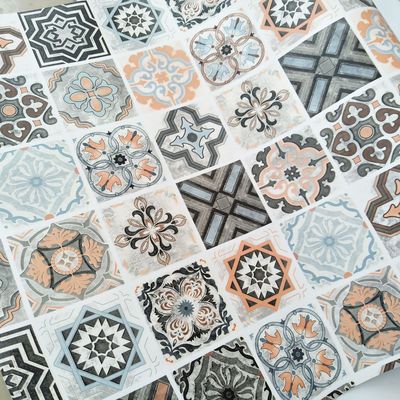 创意贴纸地板翻新贴地中海客厅浴室防滑地垫加厚地板膜厨房防油贴|ms