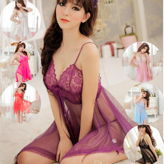 大碼情趣內衣胖mm  開襟性感吊帶誘惑開檔露乳睡裙廠家批發
