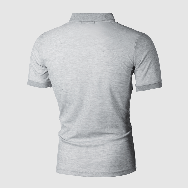 Polo da uomo a maniche corte con patchwork stile estivo_voghion.com