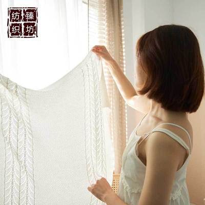 全棉镂空针织毛线毯 办公午休空调沙发盖毯 厂家直销 拍照道具|ru