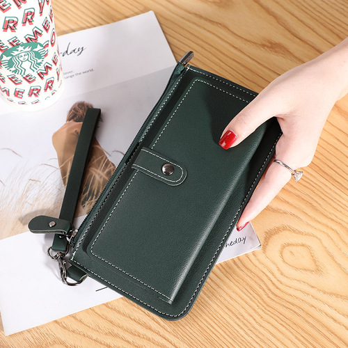 Factory direct sales new style bag women's long multi-functional zipper multi-card slot hand-held buckle zipper student wallet