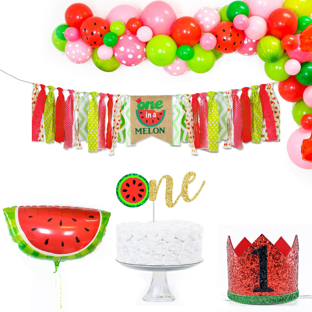 Birthday Watermelon Cloth Party Flag display picture 3