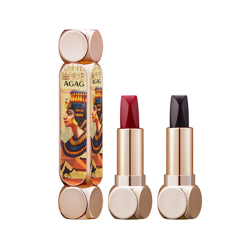 AGAG six-color lipstick, long-lasting whitening, not easy to fade, matte waterproof double tube