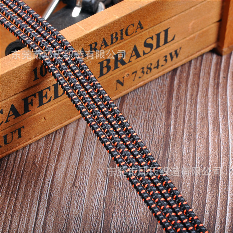 厂家现货彩色弹力绳3.0mm灰配彩点系列松紧圆绳扭筋橡筋皮筋绳