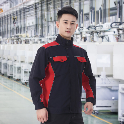 套装 工人车间作业服装 大量现货汽修厂时尚工人工装工作服