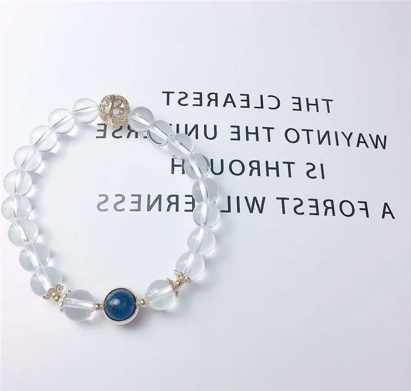 Protective amulet, white brand white crystal, bracelet